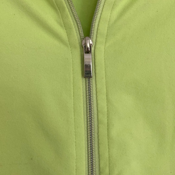 Calvin Klein Scrunched Lime Green Zip Up Sweatshirt - Picture 6 of 16
